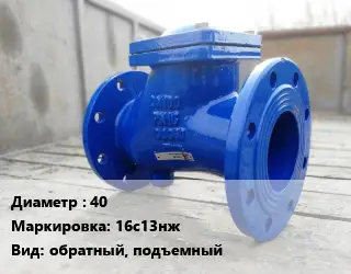 Клапан стальной 40 16с13нж обратный, подъемный